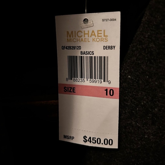 MICHAEL KORS. Grey Tan Wool Color Block Long Jacket Peacoat Coat NWT - Picture 4 of 14